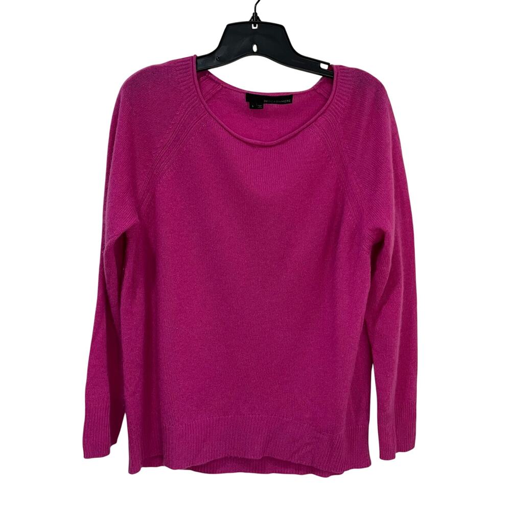 360Cashmere Pink Crewneck Sweater Soft Lightweight Luxury Knit Women’s Sz S‎
